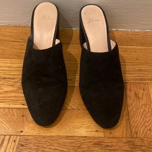 J. Crew black suede mules
